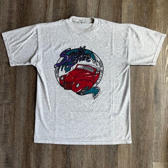 Vintage 90s South Shore Rod Run T-Shirt Medium - Picture 1 of 3